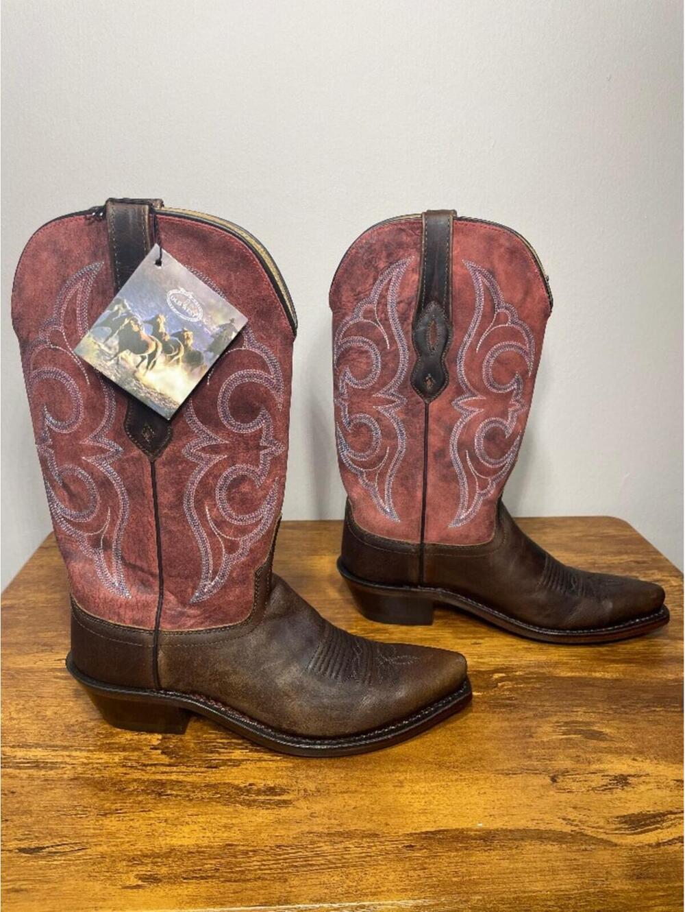 Old West New Leather Cowboy Boot Festival Coastal Cowgirl 6
